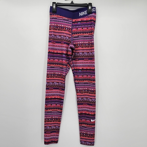 Nike WOMEN'S Pro Hyperwarm 8 Bit Printed Training Tights Women's Small - Picture 5 of 11